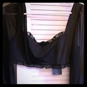 Long sleeve crop top M